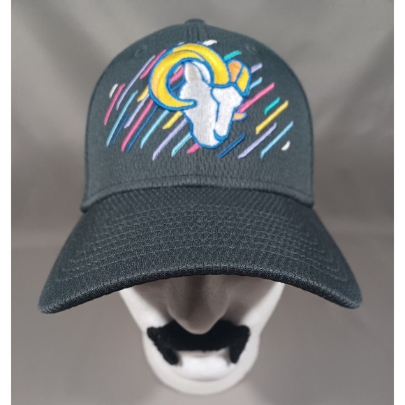 Los Angeles Rams Hat M L Gray New Era 2021 NFL Crucial Catch 39Thirty - Picture 1 of 7